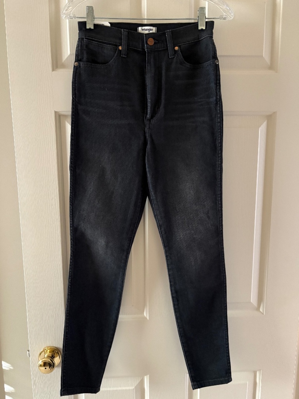 Wrangler High Rise Black Skinny Jeans